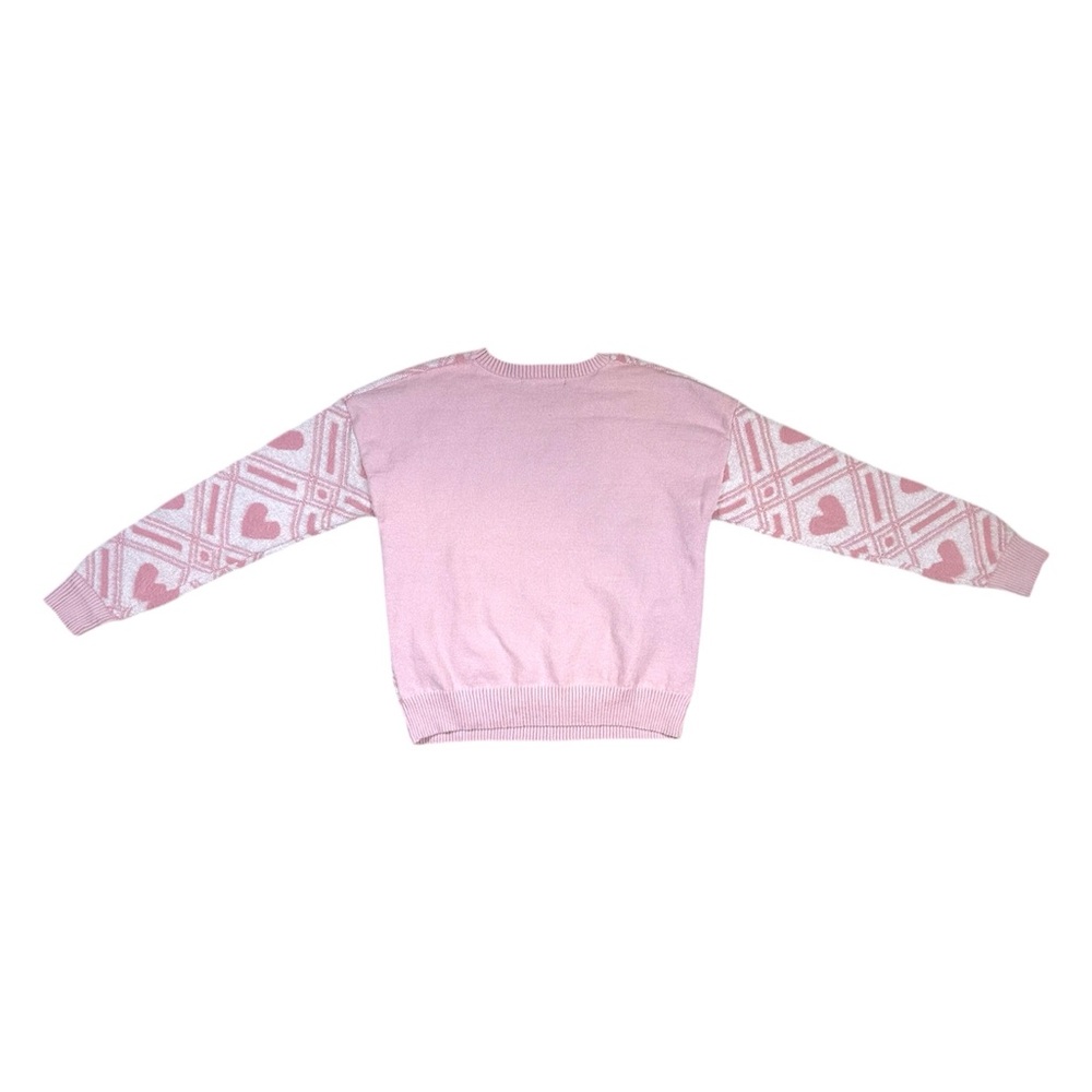 Pink Heart Pattern Sweater - Picture 2 of 2